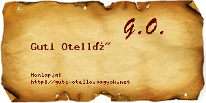 Guti Otelló névjegykártya